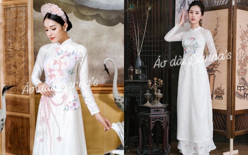 Hình ảnh áo dài trắng cho đám cưới - Nét đẹp văn hóa Việt
