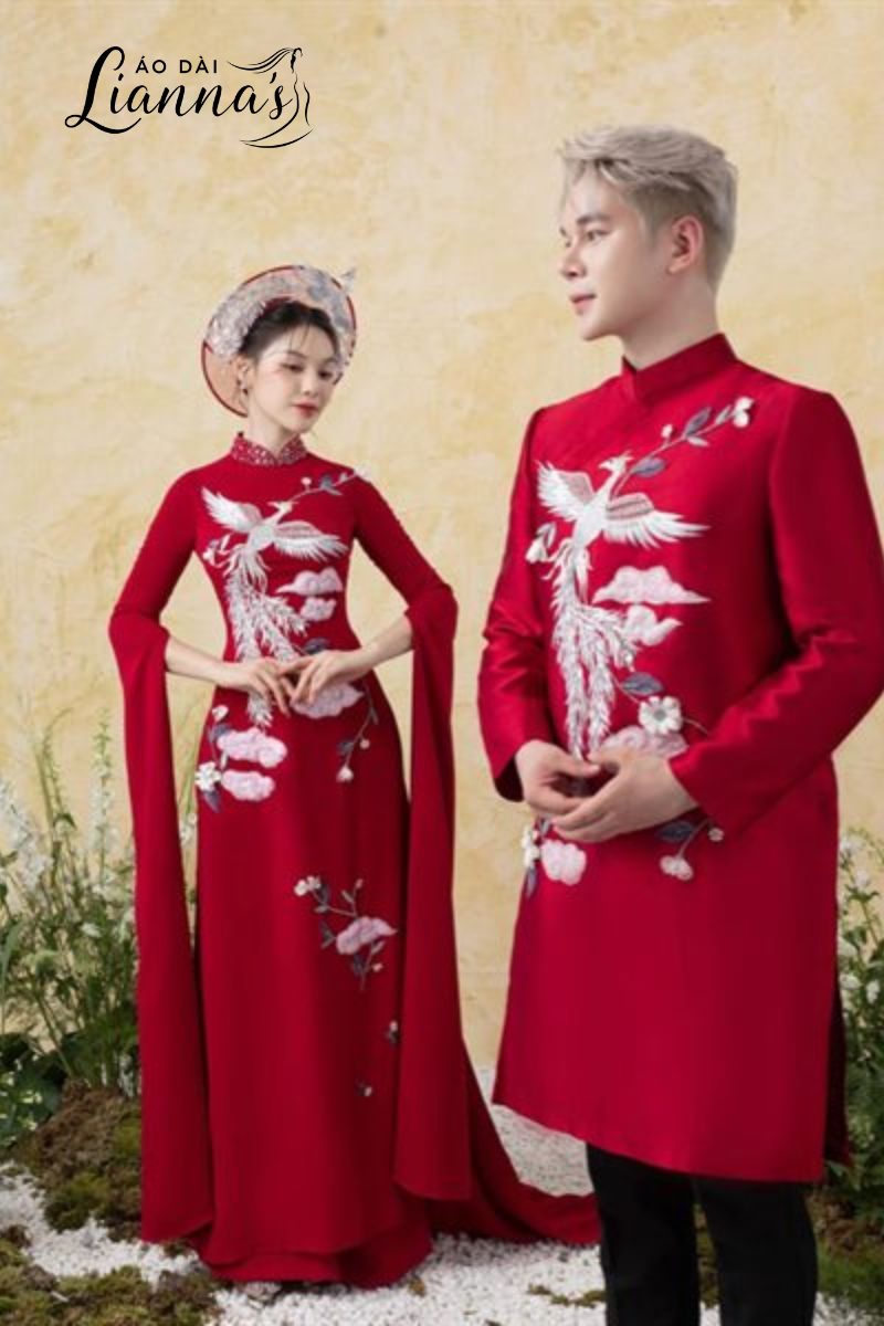 Địa chỉ uy tín may áo dài cưới truyền thống tại Mỹ