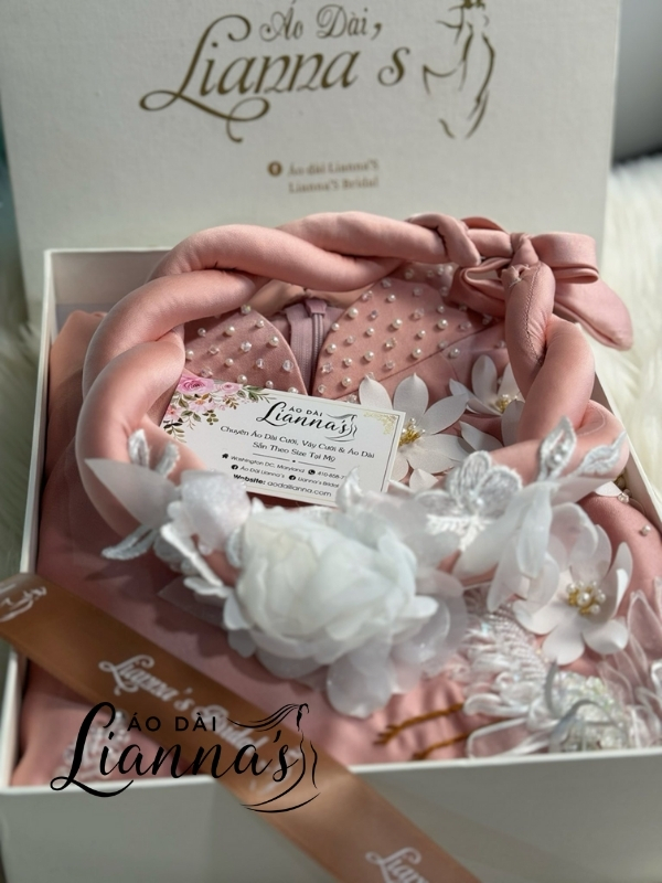 Áo dài cưới màu pastel