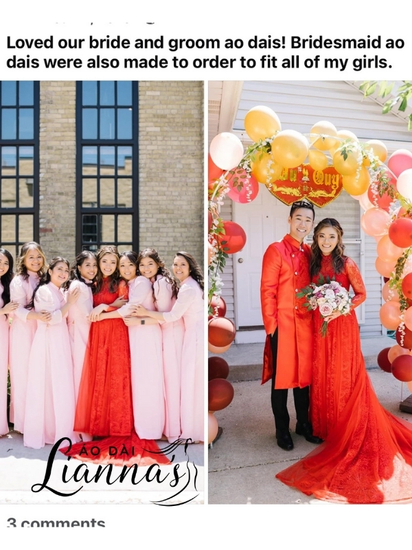Áo dài cưới thiết kế độc quyền