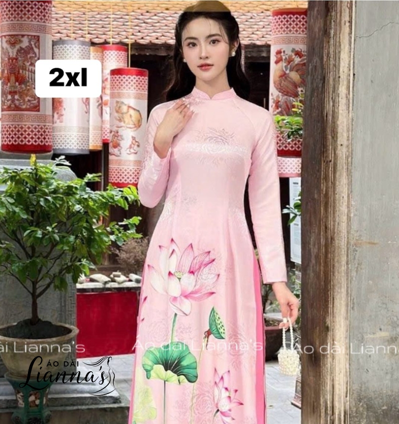 áo dài truyền thống phối quần váy