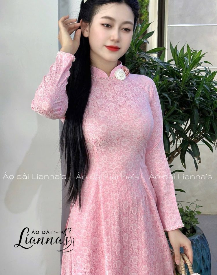 Áo dài truyền thống lụa tơ tằm