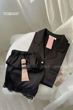 Set lụa đùi xếp ly màu đen kiotviet f509d465d06d207f9bc7b5849e3bc8cc