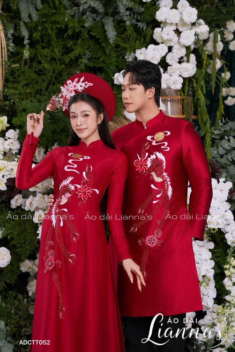 áo dài cưới đôi 