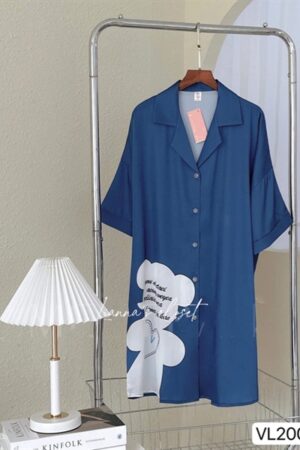 Vây lụa suông xanh đậm