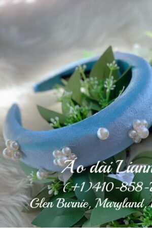 Cài ngọc nhung xanh blue