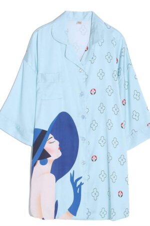 Hoa xanh blue (váy lụa)