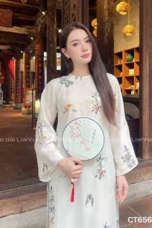 Áo dài suong họa tiết xanh Ngọc kiotviet 53baee3b3f3a413a670906e949c99db8