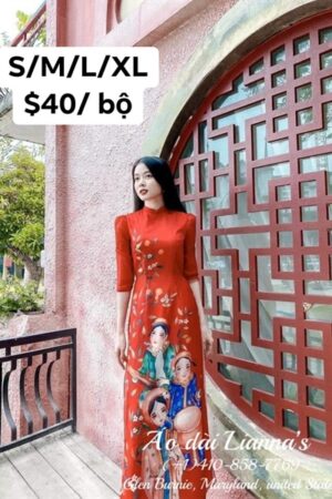 Cách Tân Đỏ họa Tiết