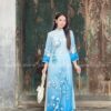 Áo dài cách tan hoàn tiet in xanh dương kiotviet 5c9c0551138e373cf46d38757f87ba54