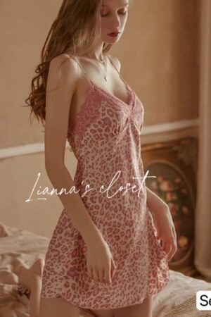 Set choàng báo hồng đậm