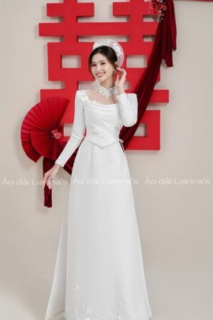 Áo dài trắng thiết kế