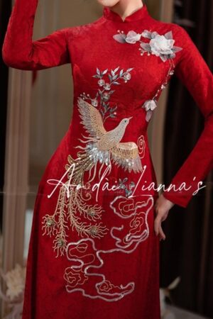 Set áo dài cưới uyen ương chim phụng kiotviet c5dcd351630fca493a2cd4e3d9fb1086