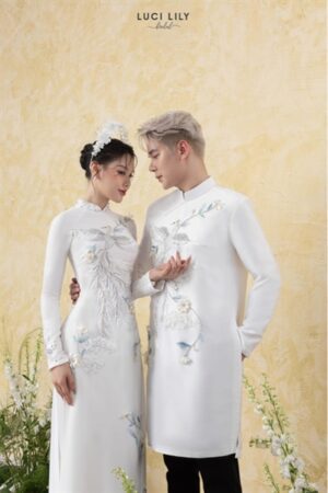 Cặp áo dai cưới Tường Vân