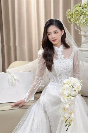 Áo dài cưới thiết kế kiotviet 02da44305823c2c7801eaec6333e00a8