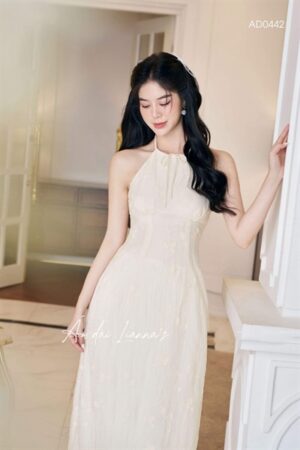 Ao dai thiết kế trang kem cổ yếm tơ dệt kiotviet 045238dc2d55bc2b089e3e66a10358ab
