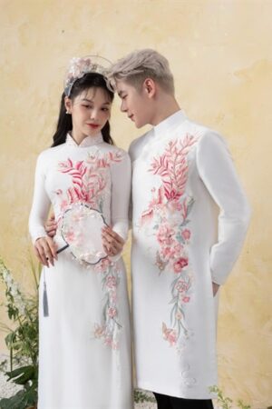 Cặp áo dai cưới Bach lạc