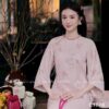 Áo dài cách Tân Hồng cổ tròn thắt bím kiotviet 07ee5f2716c76093895b9c722e4f785b