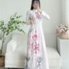 Áo dài trắng hoa sen đỏ kiotviet 085719e380d5bf08e0439185c7a77762