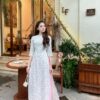 Áo dài hoa nhí quan Hồng phấn kiotviet 0b82009de58358d31b721577b01c9c48