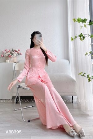 Set bà ba gấm tơ Hồng phấn quần vây kiotviet 0cc628732dace745e6ce00657018886f