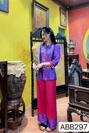 Set đi lễ gấm cao cấp tím tay chun kiotviet 115d97d08112d0168a25b69cf9f251f9