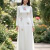 Áo dài trắng theu hoa valentino kiotviet 136fcca59e94c82c09e47cdeeb3cbe62