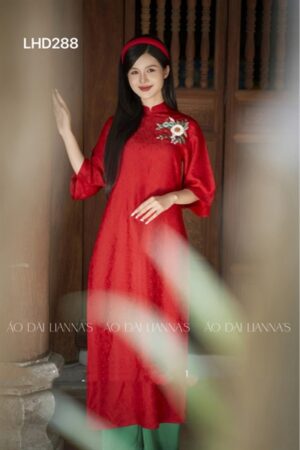Áo dài Lụa hà đông đỏ thêu hoa kiotviet 142c3f8d6777711aef68c286d43f1dce