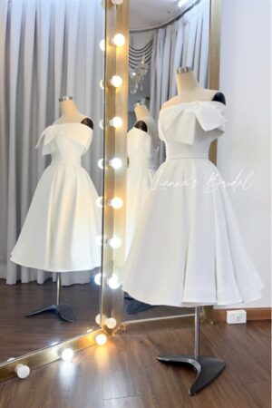 Váy cưới ngắn trơn