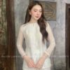 Áo bà ba nha xá trắng hoa kiotviet 17725f668f98e0a2cafbbd6c505fafa5