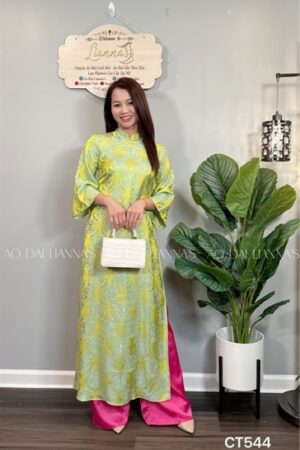 gấm thọ xanh chuối quan Hồng sen