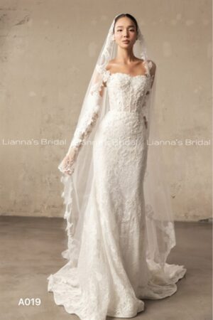 váy cưới ren đuoi cá