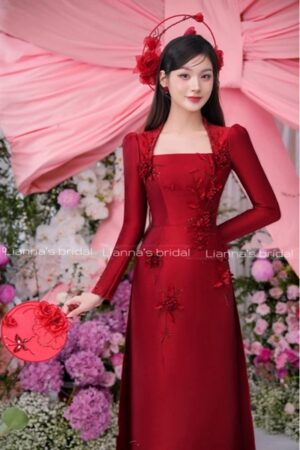 Áo dài cưới đỏ kiotviet 1c0943980e594c35f02a2734f0da5941