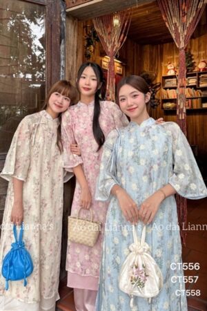 Áo dài cách tan hoa nhí xanh kiotviet 1d137e184e9fd65c40096655ac3a65da