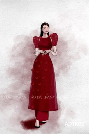 Set áo dài thiết kế cao cap đỏ kiotviet 228b2bae298386216e39693adc38b4a2