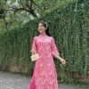 Áo dài tơ hoa mai Hồng _form suông kiotviet 2559eb1114d2e55c0df3b34f8acd8833