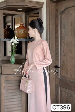 Áo dài form suông màu hồng kiotviet 27beb6941563deb6be8151ed7b0e9755