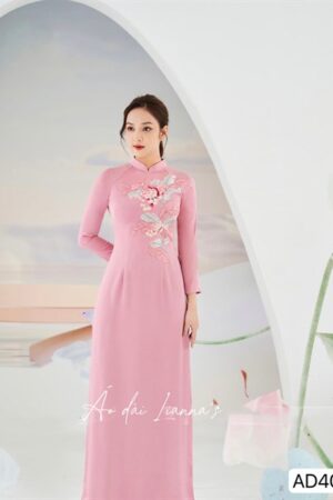 ADTT hồng phấn thêu quần hồng sen