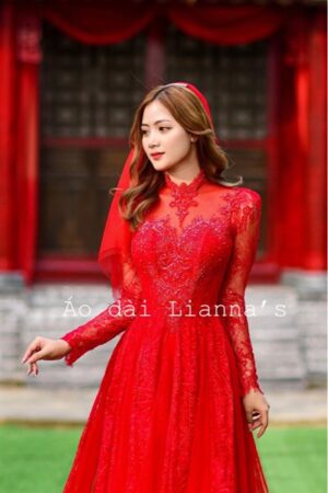 Áo dài cưới đỏ cup nguc kiotviet 2b14ad897a936114b901f38a60ab266e