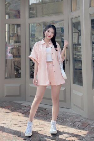 Set so mi cam peach quan cam