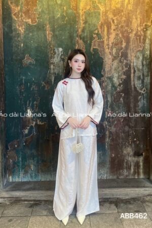 set bà ba lụa hà đông mau be