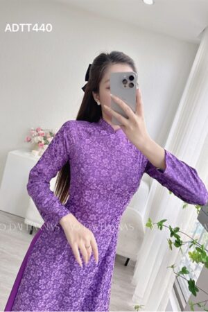 Áo dài gấm tơ hoa liễu tím kiotviet 337e0f8412874cc087bfd9ab3cb92405