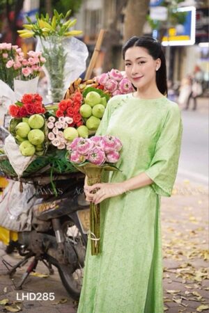 AD lụa hà đông xanh cốm