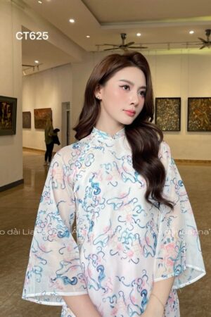 Áo dài suong trang họa tiet quan hong sen kiotviet 38e5d4fd585d61677dff0f38038ab655