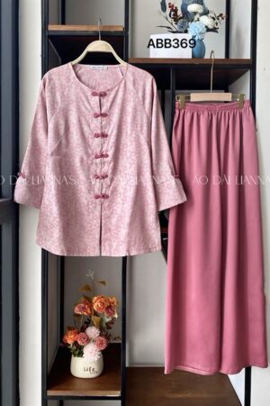 Set bà ba cao cấp lụa tô châu màu hồng nút gài tay loe kiotviet 3c25780e019c45fdf6a8eaa20ba85947