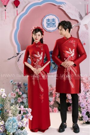 Cặp áo đai cưới thêu đính kết cao cấp