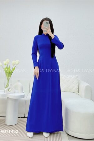 AD lụa thái Tuấn xanh coban