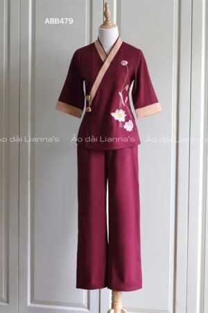 Set pháp phục đi lễ thêu sen vạt chéo kiotviet 449b534ca738a61b91dabea8e1f3f5e5