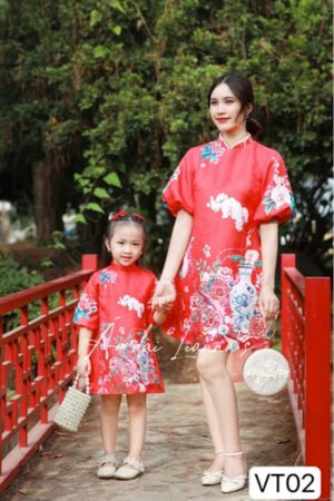 Váy tết đỏ (Bé)