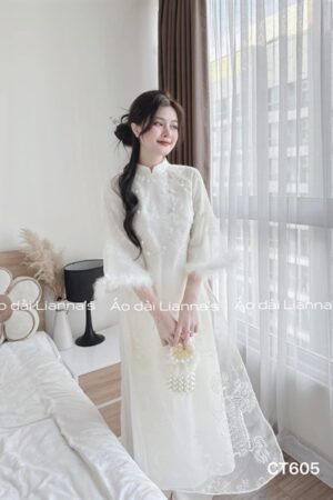 ao dai trang kem tay long vũ kiotviet 48fdbc2e80295d275779d8c6efab110f